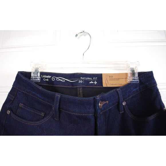 Coldwater Creek Jeans Women's Size 10 Dk Wash Slim Leg Capri Natural Fit NWT - Picture 3 of 7